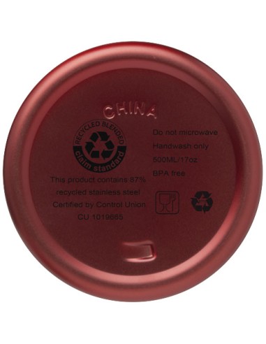 Borraccia termica con isolamento sottovuoto in rame e acciaio inossidabile riciclato certificato RCS da 500 ml Vasa