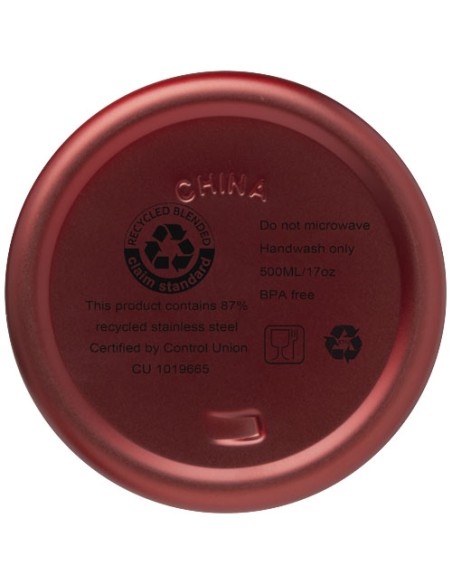 Borraccia termica con isolamento sottovuoto in rame e acciaio inossidabile riciclato certificato RCS da 500 ml Vasa