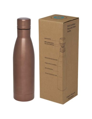 Borraccia termica con isolamento sottovuoto in rame e acciaio inossidabile riciclato certificato RCS da 500 ml Vasa