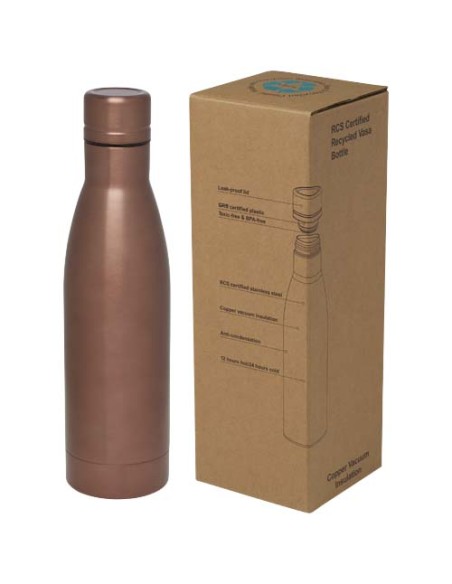 Borraccia termica con isolamento sottovuoto in rame e acciaio inossidabile riciclato certificato RCS da 500 ml Vasa