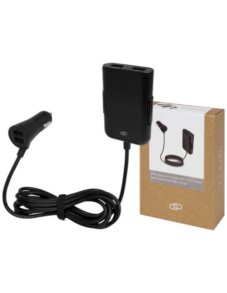 Caricabatterie per auto con 4 porte USB, tecnologia Quick Charge 3.0 ed estensione per i sedili posteriori Pilot