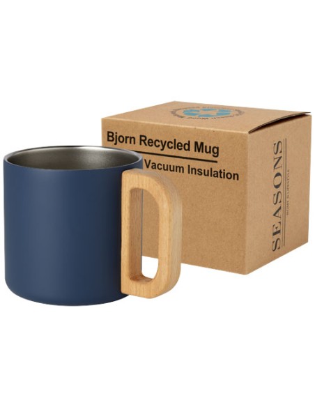 Tazza in acciaio inossidabile riciclato certificato RCS da 360 ml con isolamento sottovuoto in rame Bjorn