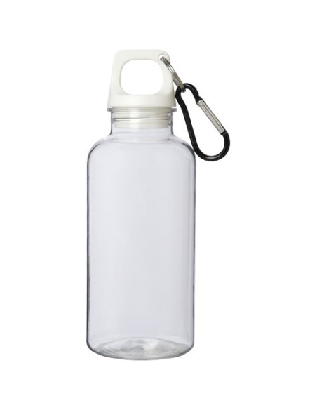 Borraccia in plastica riciclata certificata RCS da 400 ml con moschettone Oregon