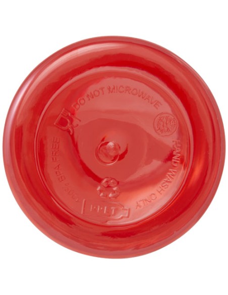 Borraccia in plastica riciclata certificata RCS da 400 ml con moschettone Oregon
