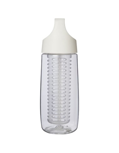 Borraccia sportiva in plastica riciclata da 700 ml con coperchio a scatto e infusore HydroFruit