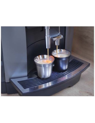  Set di tazze per caffè espresso in acciaio inossidabile certificato RCS da 80 ml Duo 