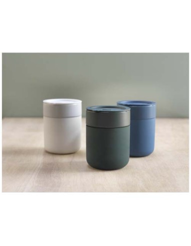 Bicchiere in ceramica con involucro in silicone e coperchio in plastica da 330 ml Java