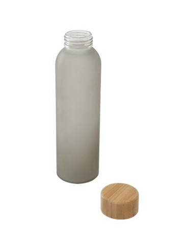 Bottiglia in vetro a calce sodata opaco con coperchio in bambù da 500 ml Lume  