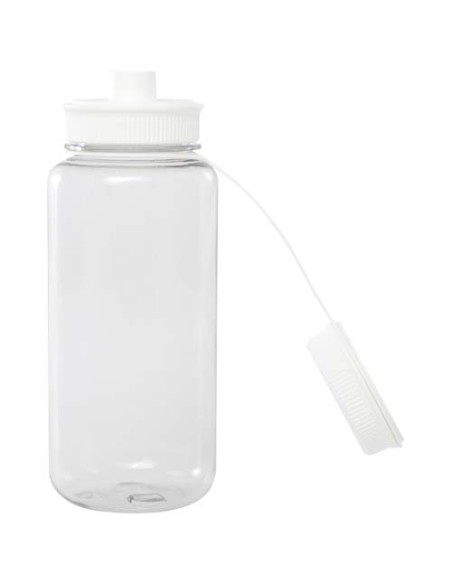 Borraccia sportiva da 900 ml in PET riciclato certificato RCS con coperchio multifunzione Ryder 