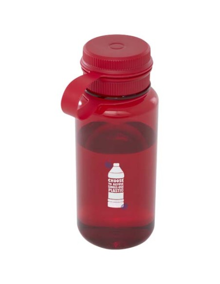 Borraccia sportiva da 900 ml in PET riciclato certificato RCS con coperchio multifunzione Ryder 