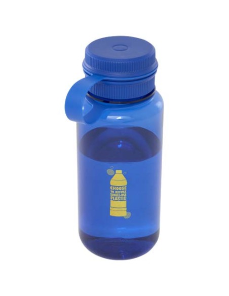 Borraccia sportiva da 900 ml in PET riciclato certificato RCS con coperchio multifunzione Ryder 