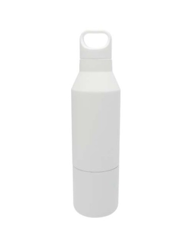 Borraccia termica da 600 ml in acciaio inox riciclato certificato RCS con tazza da 300 ml Odessy