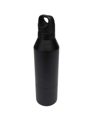 Borraccia termica da 600 ml in acciaio inox riciclato certificato RCS con tazza da 300 ml Odessy