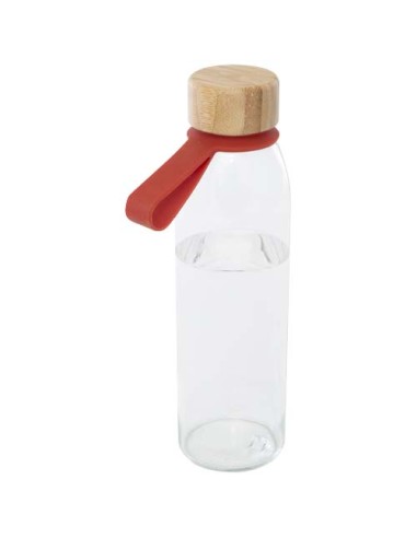 Borraccia in vetro da 500 ml con manico in silicone e coperchio in bambù Porto 
