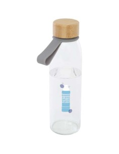 Borraccia in vetro da 500 ml con manico in silicone e coperchio in bambù Porto 