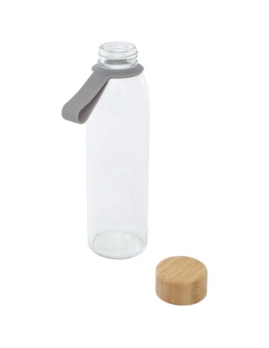 Borraccia in vetro da 500 ml con manico in silicone e coperchio in bambù Porto 