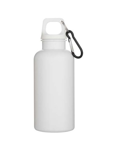 Borraccia in plastica riciclata RCS in tinta unita da 400 ml con moschettone Oregon 