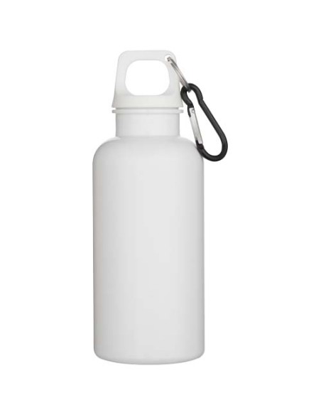 Borraccia in plastica riciclata RCS in tinta unita da 400 ml con moschettone Oregon 