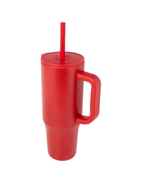 Bicchiere termico da 900 ml certificato RCS con cannuccia in silicone Brady