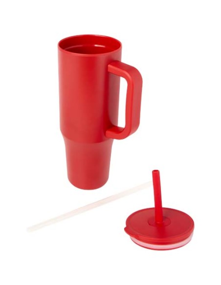 Bicchiere termico da 900 ml certificato RCS con cannuccia in silicone Brady