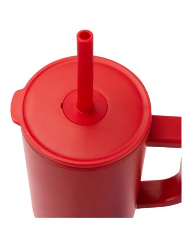 Bicchiere termico da 900 ml certificato RCS con cannuccia in silicone Brady
