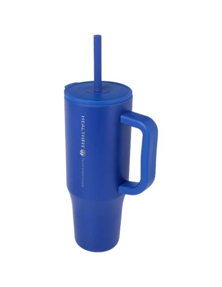 Bicchiere termico da 900 ml certificato RCS con cannuccia in silicone Brady