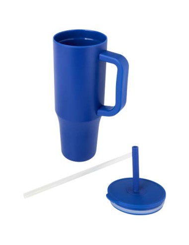 Bicchiere termico da 900 ml certificato RCS con cannuccia in silicone Brady