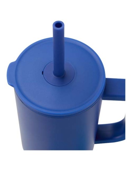 Bicchiere termico da 900 ml certificato RCS con cannuccia in silicone Brady