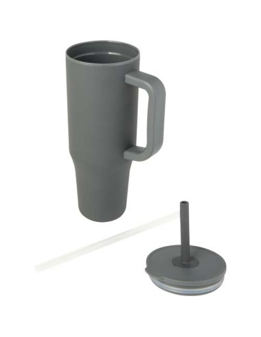 Bicchiere termico da 900 ml certificato RCS con cannuccia in silicone Brady