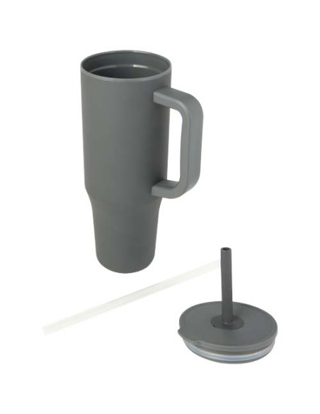 Bicchiere termico da 900 ml certificato RCS con cannuccia in silicone Brady