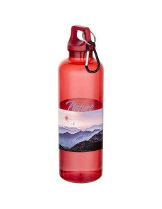 Borraccia in plastica riciclata certificata RCS da 750 ml con moschettone Oregon