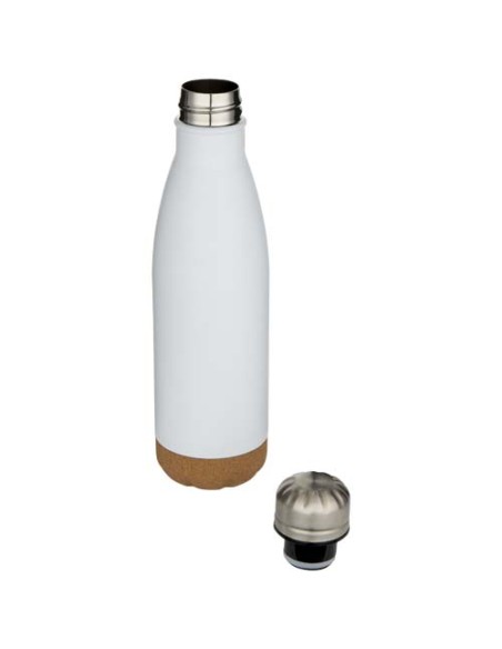 Borraccia termica in acciaio inossidabile a doppia parete isolamento sottovuoto da 500 ml con dettagli in sughero Cove