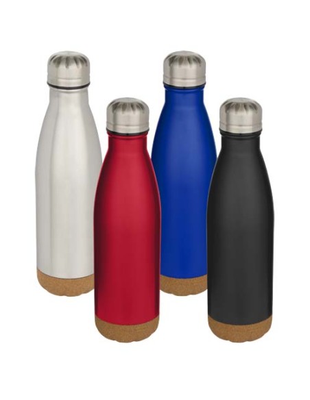 Borraccia termica in acciaio inossidabile a doppia parete isolamento sottovuoto da 500 ml con dettagli in sughero Cove