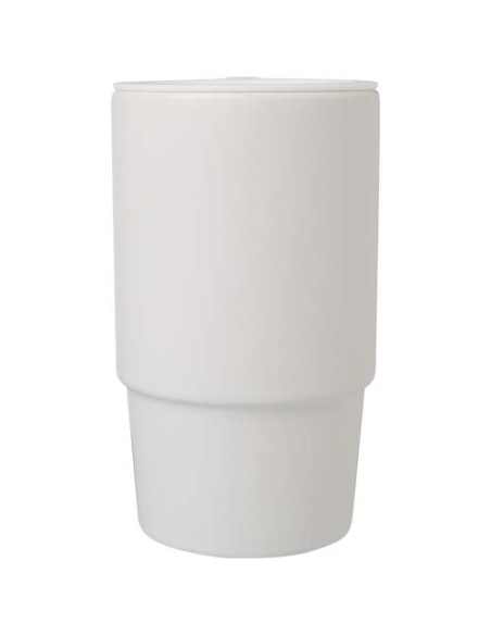 Tazza in ceramica da 450 ml con coperchio in plastica Carter