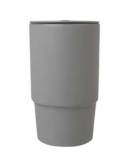 Tazza in ceramica da 450 ml con coperchio in plastica Carter