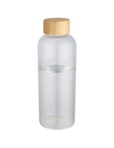 Borraccia a parete singola in vetro borosilicato con coperchio in bambù da 650 ml Mirage