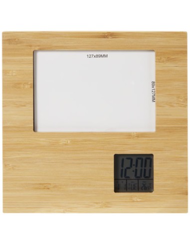 Cornice per foto in bambù con termometro Sasa