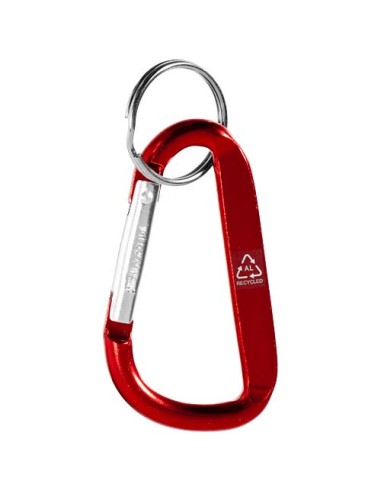 Portachiavi con moschettone in alluminio riciclato certificato RCS Timor