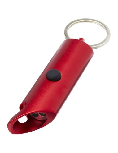 Portachiavi con torcia a LED e apribottiglie in alluminio riciclato IPX Flare