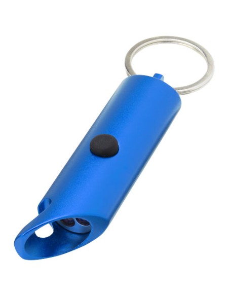 Portachiavi con torcia a LED e apribottiglie in alluminio riciclato IPX Flare