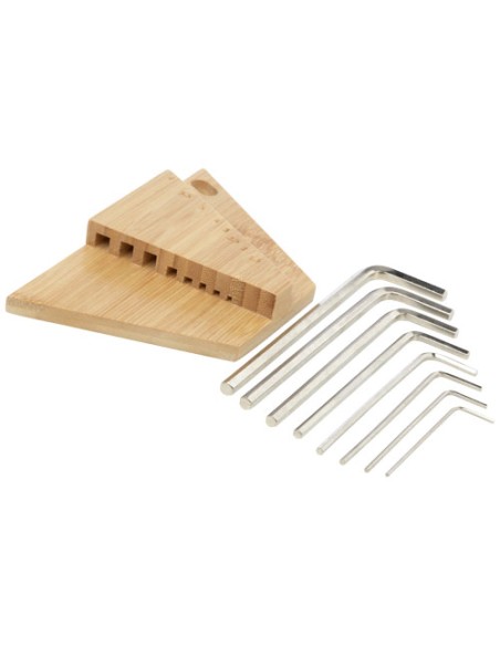 Set di attrezzi con chiave esagonale in bambù Allen