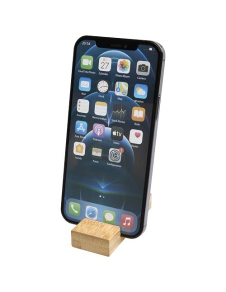 Supporto per telefono in bambù con portachiavi Bosona