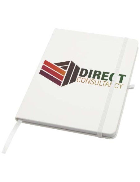 Blocco note formato A5 con copertina rigida in materiale riciclato e pagine a righe Teak