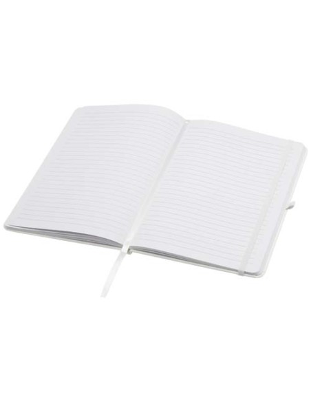 Blocco note formato A5 con copertina rigida in materiale riciclato e pagine a righe Teak