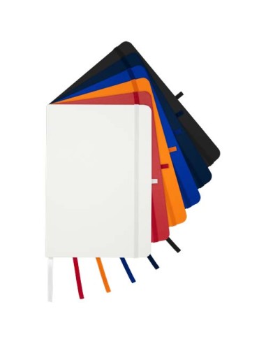 Blocco note formato A5 con copertina rigida in materiale riciclato e pagine a righe Teak