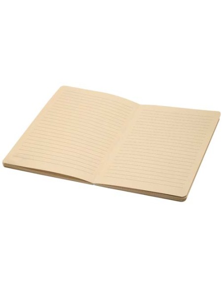 Blocco note formato A5 con copertina morbida in PET riciclato e carta a base di canna da zucchero Liliana