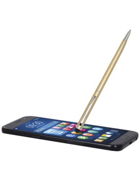 Penna a sfera in alluminio con stylus Ore (inchiostro blu)
