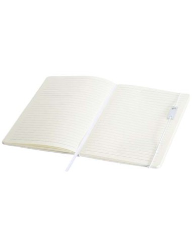 Set con blocco note formato A5 con copertina rigida e penna roller Legato Elegance