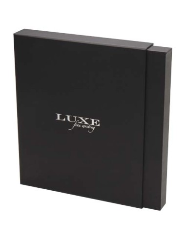 Set con blocco note formato A5 con copertina rigida e penna roller Legato Elegance