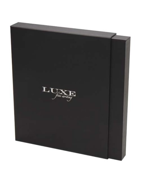 Set con blocco note formato A5 con copertina rigida e penna roller Legato Elegance